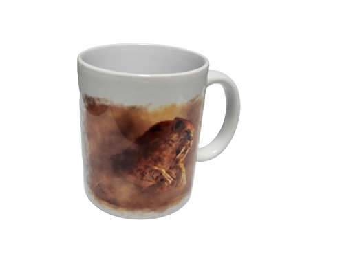 Bílý hrnek s potiskem Doba Ledová (Tygr)